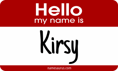 Hello my name is Kirsy png download