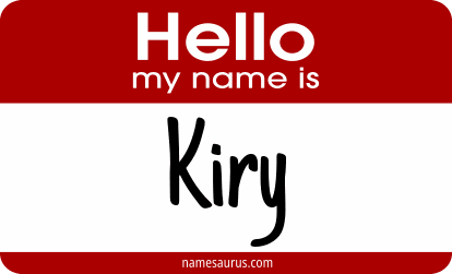 Hello my name is Kiry png download