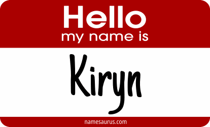 Hello my name is Kiryn png download