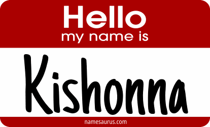 Hello my name is Kishonna png download