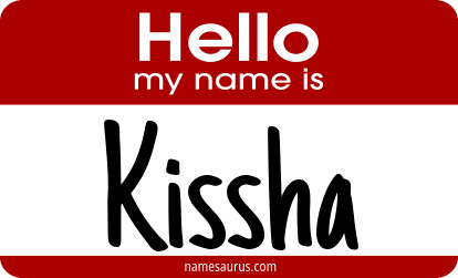 Hello my name is Kissha png download