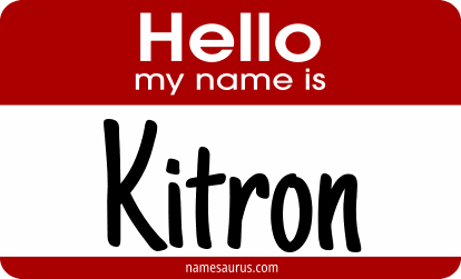 Hello my name is Kitron png download