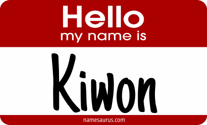 Hello my name is Kiwon png download