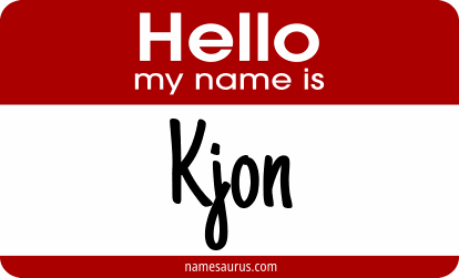 Hello my name is Kjon png download