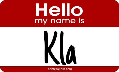 Hello my name is Kla png download