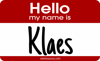 Hello my name is Klaes png download