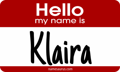 Hello my name is Klaira png download
