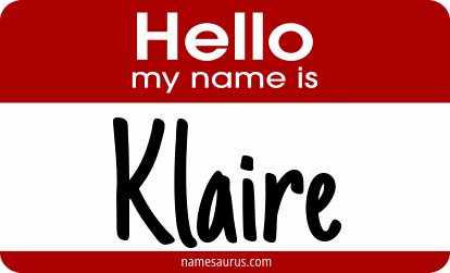 Hello my name is Klaire png download