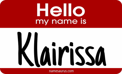 Hello my name is Klairissa png download