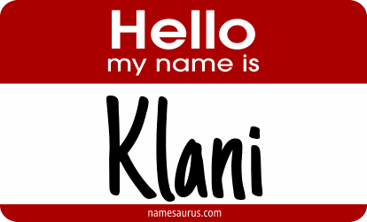 Hello my name is Klani png download