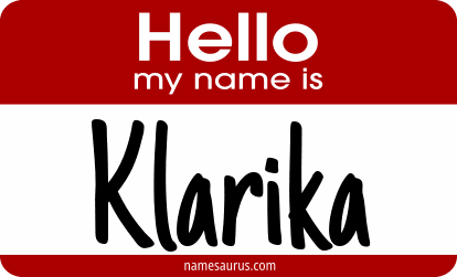 Hello my name is Klarika png download