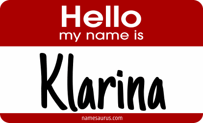 Hello my name is Klarina png download
