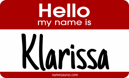 Hello my name is Klarissa png download