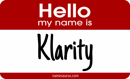 Hello my name is Klarity png download