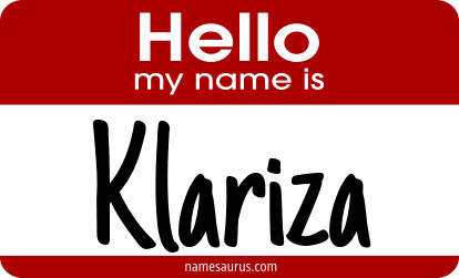 Hello my name is Klariza png download