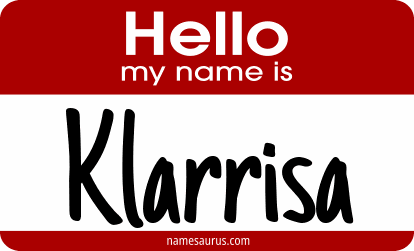 Hello my name is Klarrisa png download