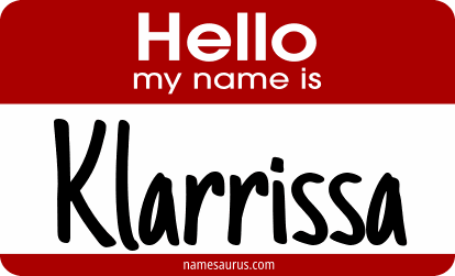 Hello my name is Klarrissa png download