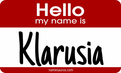Hello my name is Klarusia png download