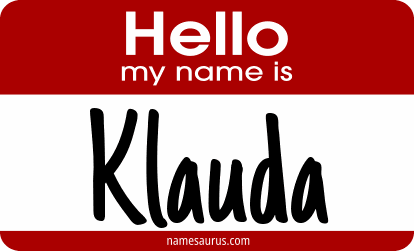 Hello my name is Klauda png download
