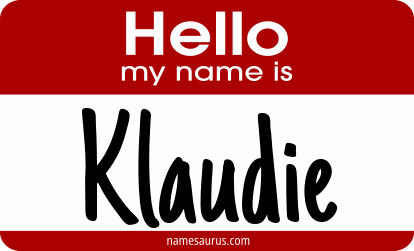 Hello my name is Klaudie png download
