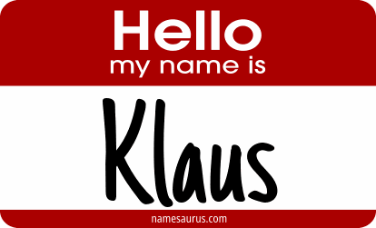 Hello my name is Klaus png download
