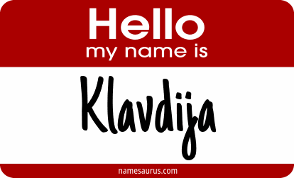 Hello my name is Klavdija png download