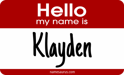 Hello my name is Klayden png download
