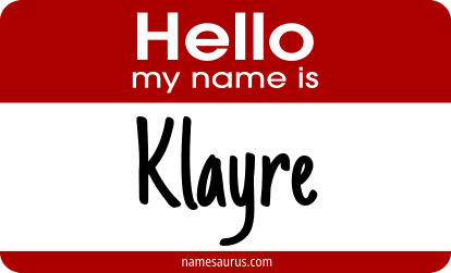 Hello my name is Klayre png download