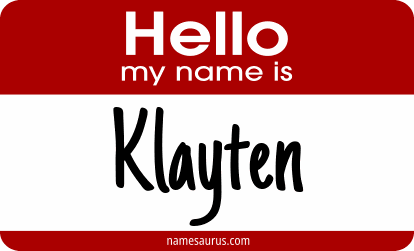 Hello my name is Klayten png download