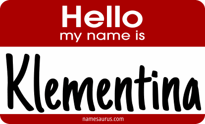 Hello my name is Klementina png download