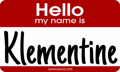 Hello my name is Klementine png download