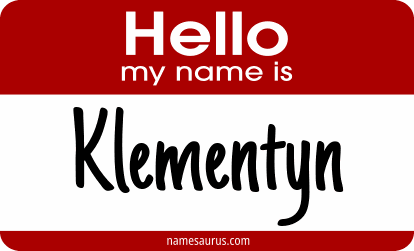 Hello my name is Klementyn png download