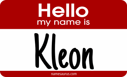 Hello my name is Kleon png download