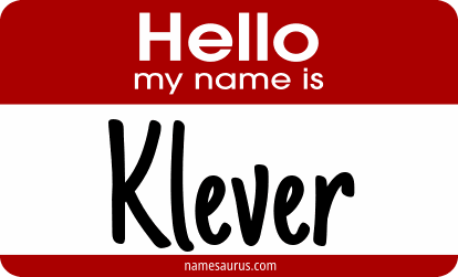 Hello my name is Klever png download