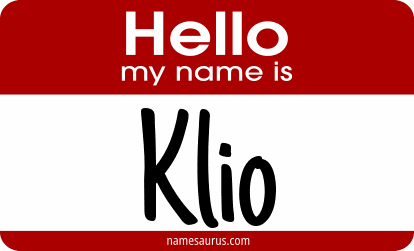 Hello my name is Klio png download
