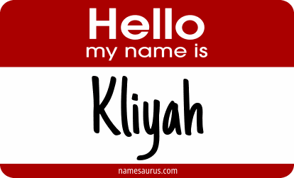 Hello my name is Kliyah png download
