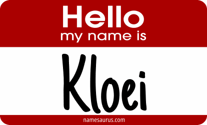 Hello my name is Kloei png download