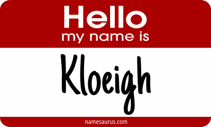 Hello my name is Kloeigh png download