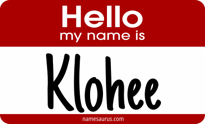 Hello my name is Klohee png download
