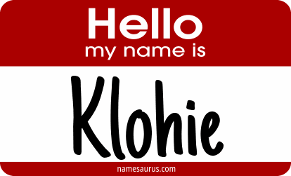 Hello my name is Klohie png download