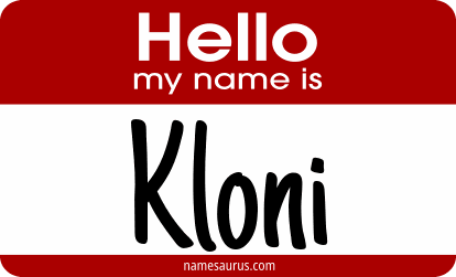 Hello my name is Kloni png download