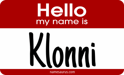 Hello my name is Klonni png download