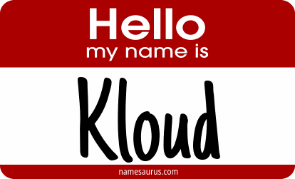 Hello my name is Kloud png download