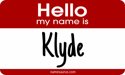 Hello my name is Klyde png download