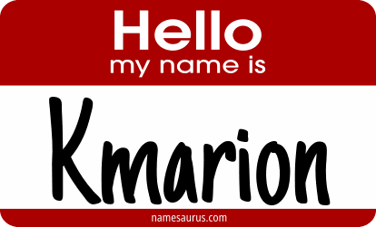 Hello my name is Kmarion png download