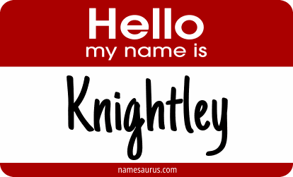 Hello my name is Knightley png download