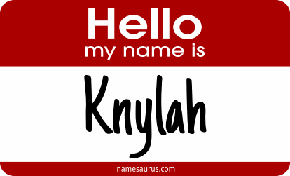Hello my name is Knylah png download