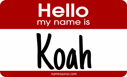 Hello my name is Koah png download