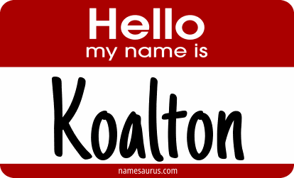 Hello my name is Koalton png download