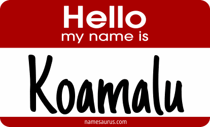 Hello my name is Koamalu png download